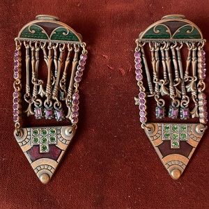 Vintage Art Deco Clip Earrings